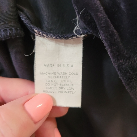 Vintage Christian Dior Womens Pink Black Velvet Belted Robe Kimono USA - Picture 6 of 7